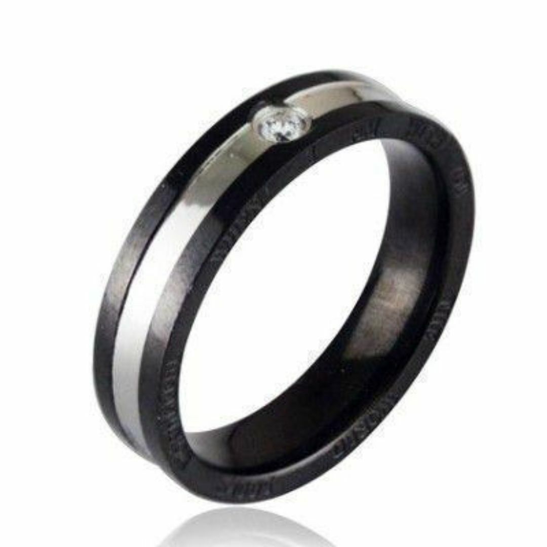 【H190】リング メンズ シルバー ブラック アクセサリー 指輪 18号 メンズのアクセサリー(リング(指輪))の商品写真