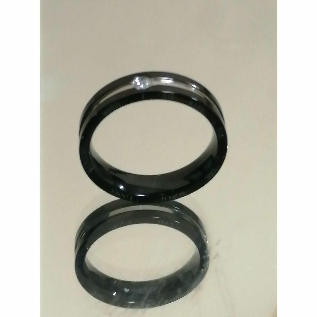 【H190】リング メンズ シルバー ブラック アクセサリー 指輪 18号 メンズのアクセサリー(リング(指輪))の商品写真