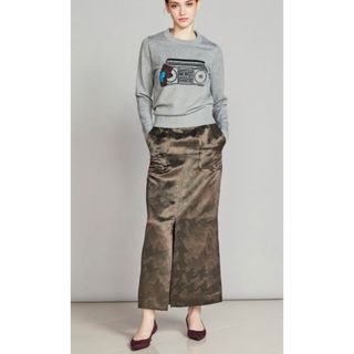 ダブルスタンダードクロージング(DOUBLE STANDARD CLOTHING)の★今期新作★ダブルスタンダード クロージング　ブラシ柄スリットタイトスカート(ロングスカート)