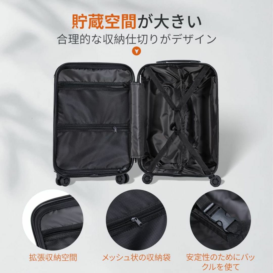 【色: オレンジ】[Bargiotti] ABSスーツケース キャリーバッグ キ その他のその他(その他)の商品写真