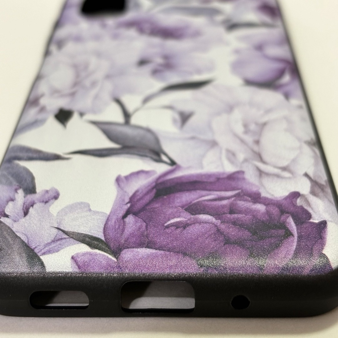 Galaxy A23 5G 白 紫 花 ソフトケース カバー スマホ/家電/カメラのスマホアクセサリー(Androidケース)の商品写真