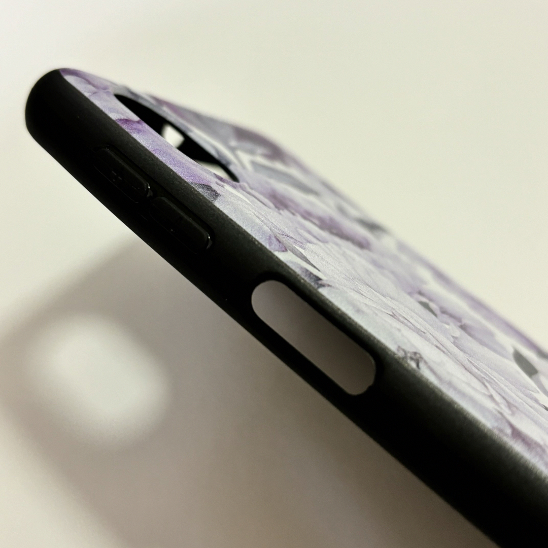 Galaxy A23 5G 白 紫 花 ソフトケース カバー スマホ/家電/カメラのスマホアクセサリー(Androidケース)の商品写真