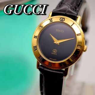 グッチ(Gucci)のGUCCI ローマンベゼル ラウンド ゴールド レディース腕時計 622(腕時計)