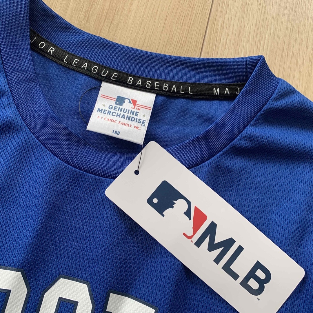 MLB(メジャーリーグベースボール)の新品未使用！ドジャース　Tシャツ 速乾(160センチ) キッズ/ベビー/マタニティのキッズ服男の子用(90cm~)(Tシャツ/カットソー)の商品写真