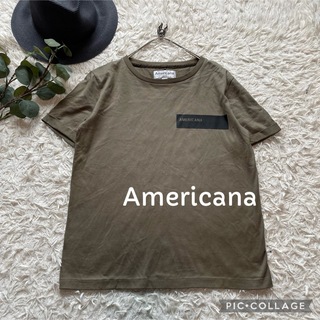 AMERICANA - Americana アメリカーナ  ロゴプリントTシャツ　ミリタリーテイスト