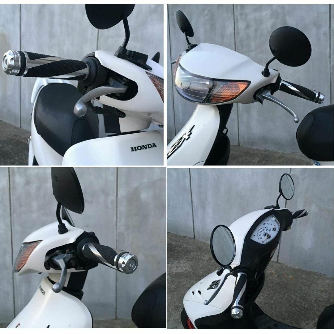 バイクカスタム用 トルネード ハンドルグリップ ガンメタ アルミ 左右セット 自動車/バイクのバイク(パーツ)の商品写真