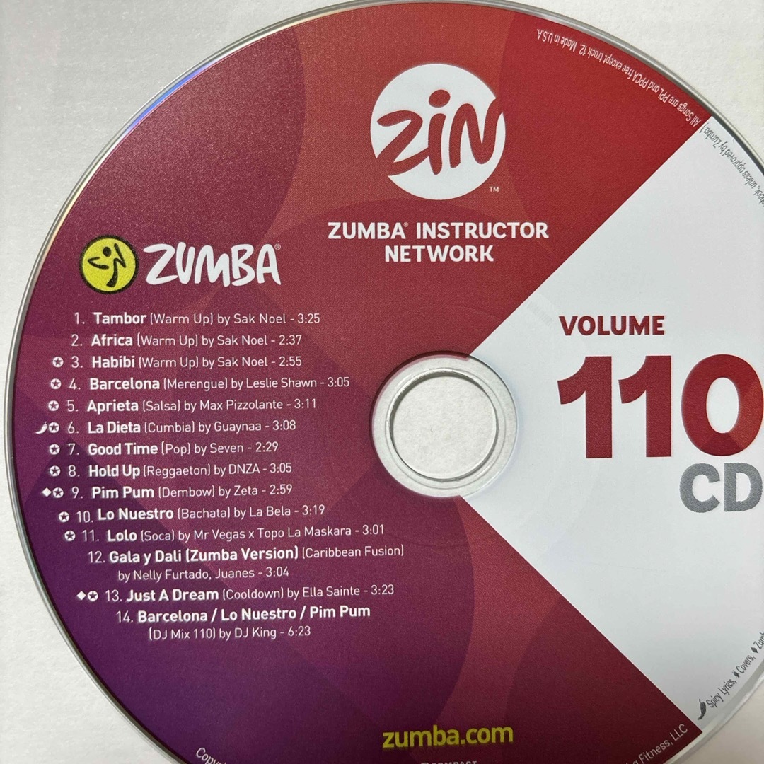 Zumba(ズンバ)のズンバ　ZIN110 CD エンタメ/ホビーのCD(その他)の商品写真