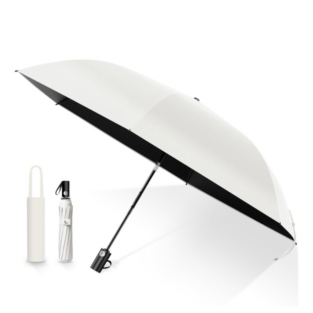 未使用【JIS認証！100%遮光遮熱・UPF50++】雨　日傘　兼用　クリーム色 レディースのファッション小物(傘)の商品写真
