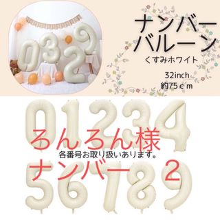 ナンバーバルーン 数字 風船 誕生日 飾り付け 記念日 くすみホワイト