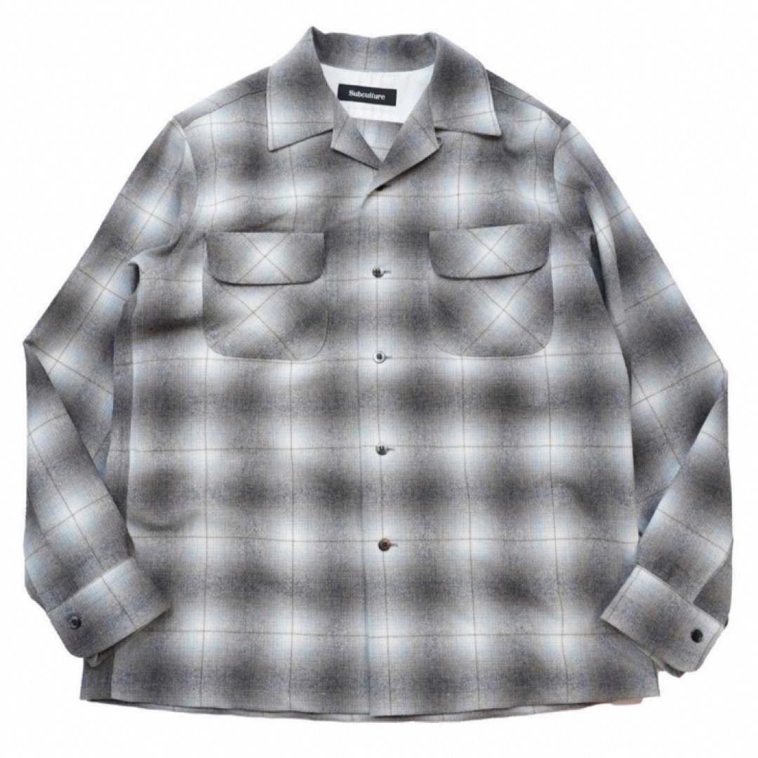 Subculture WOOL CHECK SHIRT IVORY メンズのトップス(シャツ)の商品写真