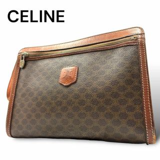 セリーヌ(celine)のCELINE セリーヌ　ハンドバッグ　セカンドバッグ　レザー　ブラウン　J049(クラッチバッグ)