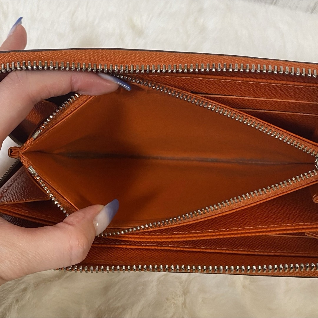 LOUIS VUITTON(ルイヴィトン)のヴィトン　VUITTON 長財布　財布　オレンジ レディースのファッション小物(財布)の商品写真
