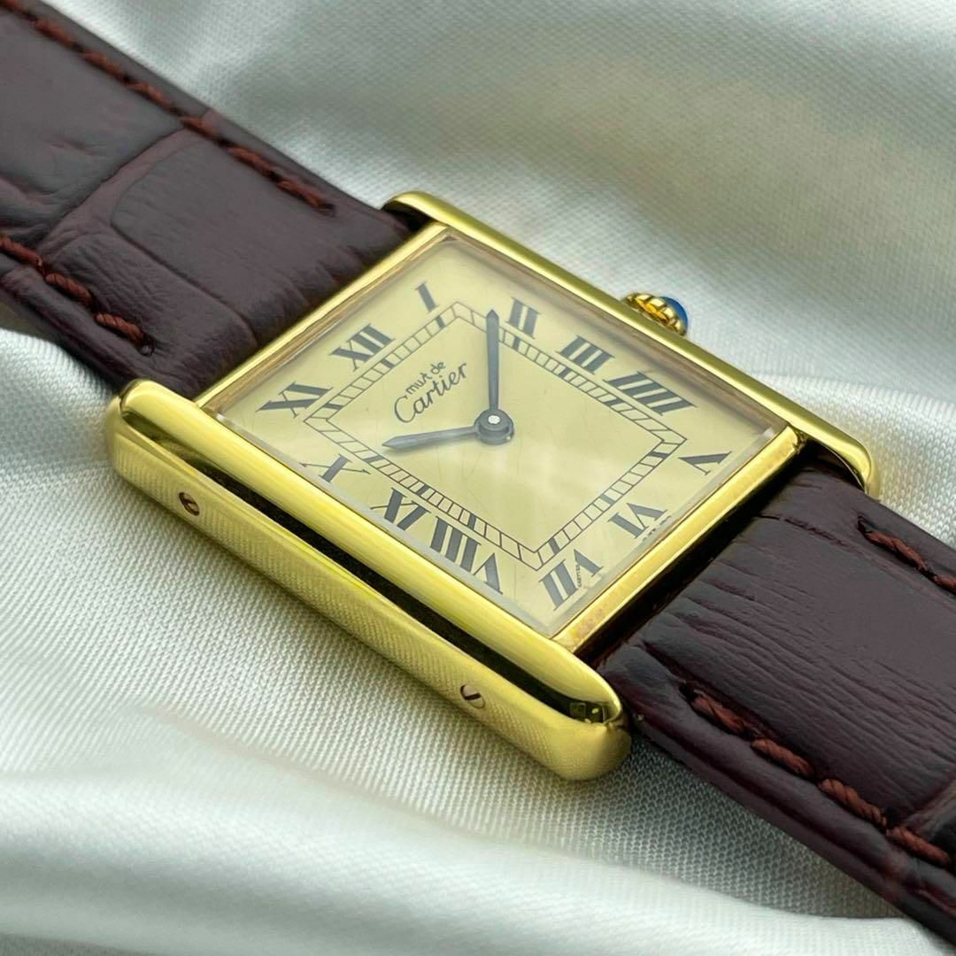 Cartier(カルティエ)のT691 カルティエ ヴェルメイユ マストタンクLM アイボリー文字盤 手巻 メンズの時計(腕時計(アナログ))の商品写真