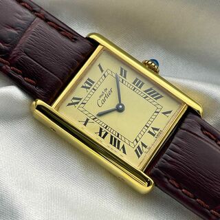 カルティエ(Cartier)のT691 カルティエ ヴェルメイユ マストタンクLM アイボリー文字盤 手巻(腕時計(アナログ))