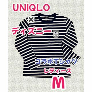 ユニクロ(UNIQLO)のUNIQLO ディズニーコラボ　ミッキーマウスTシャツ　レディース　長袖　Ｍ(Tシャツ(長袖/七分))