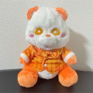 【美品】えーパンダ(橙/西島隆弘) タータンチェック デコレートぬいぐるみ(アイドルグッズ)