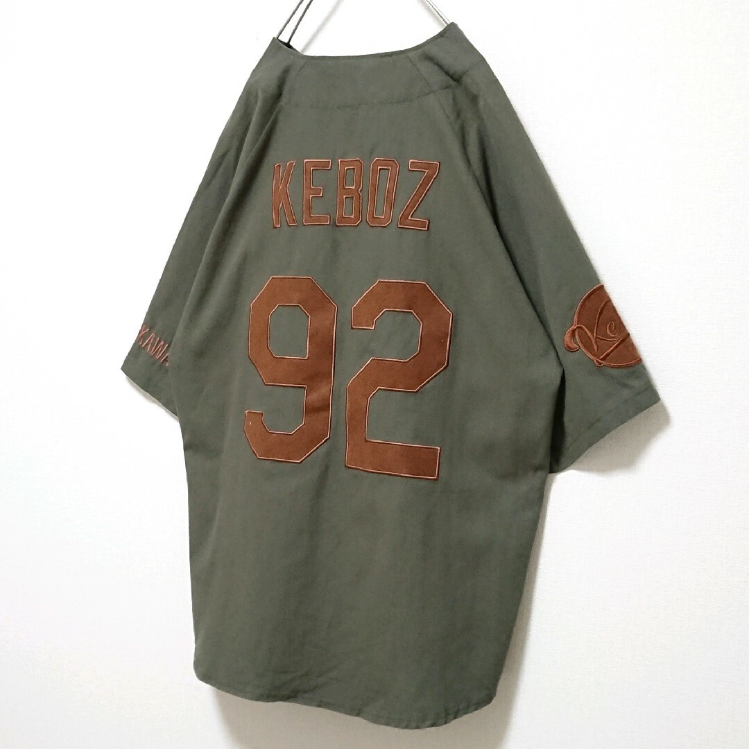 希少 ケボズ 刺繍 ワッペン ロゴ オーバーサイズ 半袖 ベースボール シャツ メンズのトップス(シャツ)の商品写真