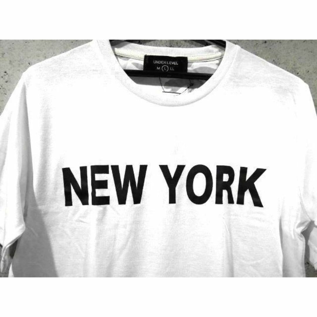 【新品/送料込】Ｍ★NEW YORK WHITE デザインTシャツ★ メンズのトップス(Tシャツ/カットソー(半袖/袖なし))の商品写真