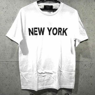 【新品/送料込】Ｍ★NEW YORK WHITE デザインTシャツ★(Tシャツ/カットソー(半袖/袖なし))