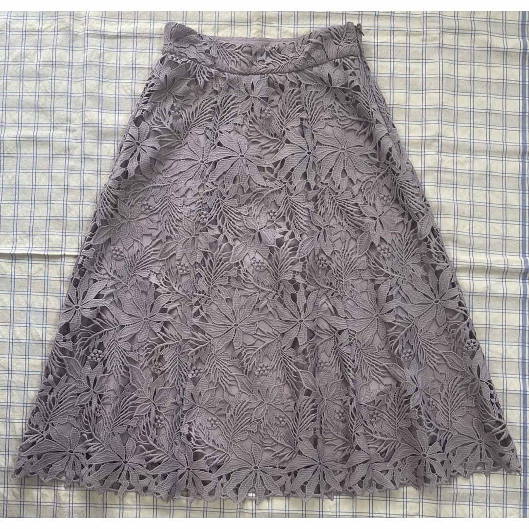 PROPORTION BODY DRESSING(プロポーションボディドレッシング)のプロポーションボディドレッシング　レースフレアースカート　くすみピンク レディースのスカート(ロングスカート)の商品写真