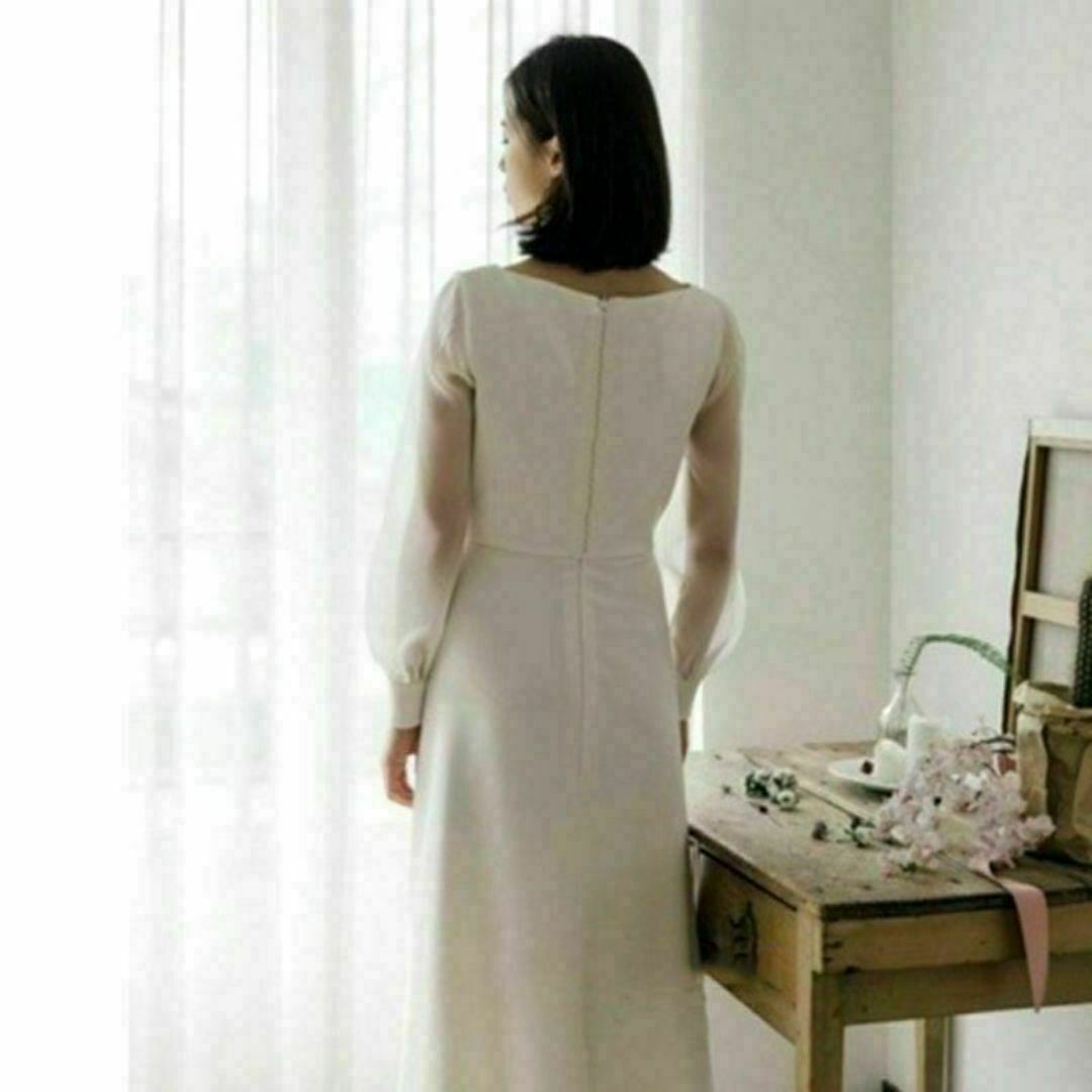 【結婚式に】パーティードレス ロングワンピース 二次会発表会 ウエディングM レディースのフォーマル/ドレス(ウェディングドレス)の商品写真