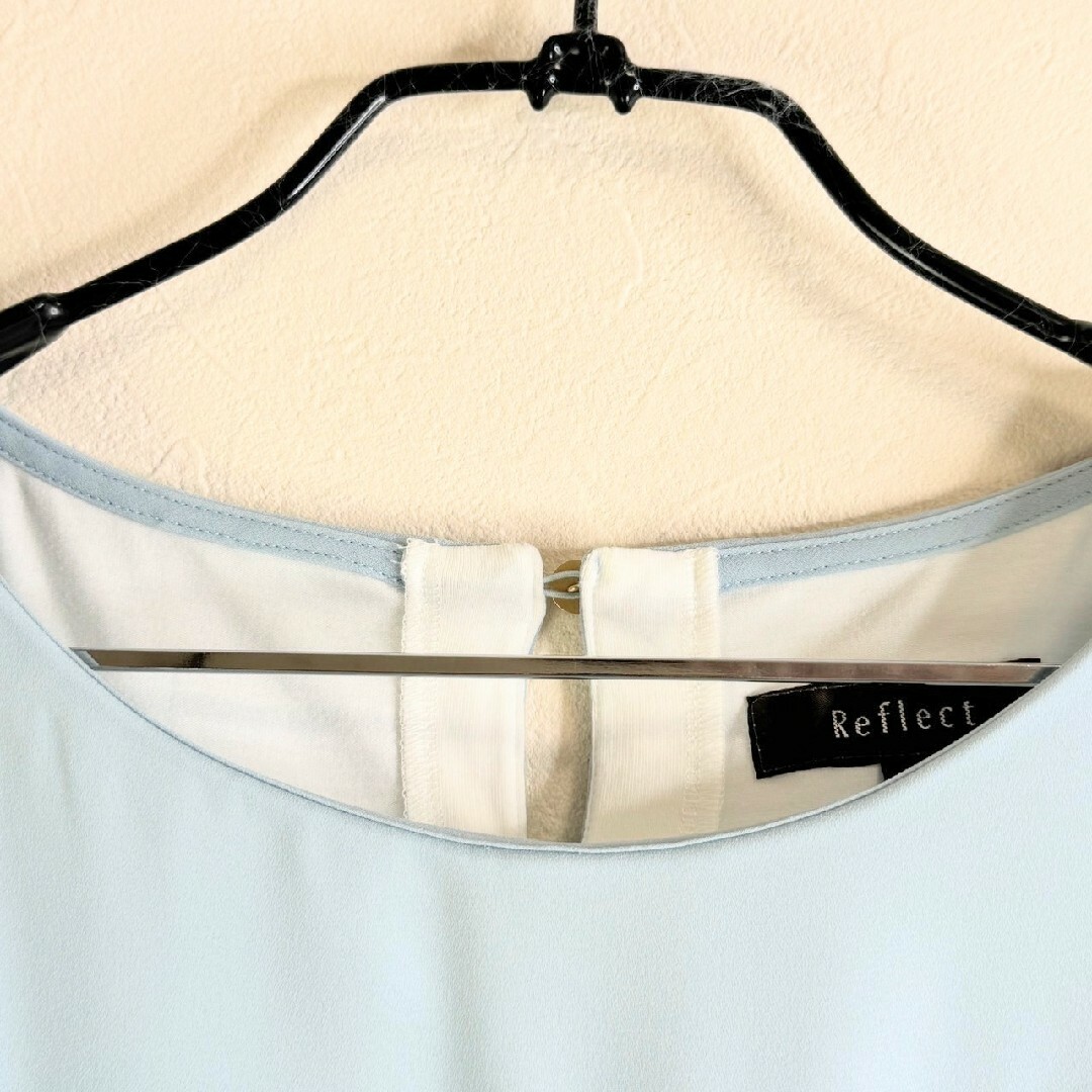 ReFLEcT(リフレクト)のReflectブラウス5部袖 水色 レディースのトップス(シャツ/ブラウス(半袖/袖なし))の商品写真
