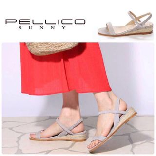 PELLICO - 27500円◇VERY掲載◇ペリーコサニー サンダル　　新品　24.5 トープ