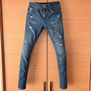 BALMAIN - タグ付き美品! バルマン タイダイムラ染めバイカースキニー BALMAIN - タグ付き美品! バルマン タイダイムラ染めバイカースキニー