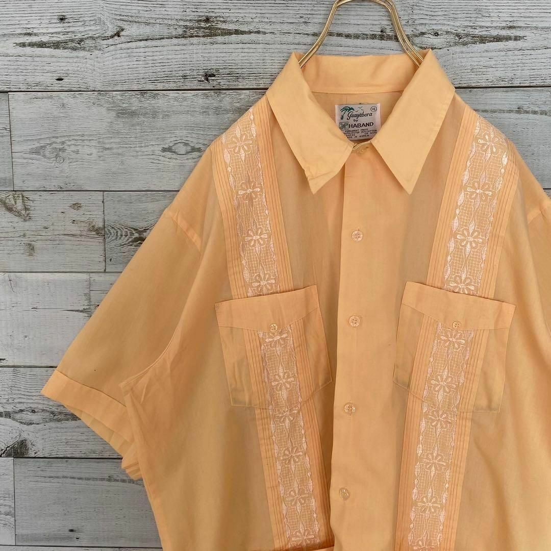 GUAYABERA メンズ　キューバシャツ　開襟　刺繍　XL C1S メンズのトップス(シャツ)の商品写真