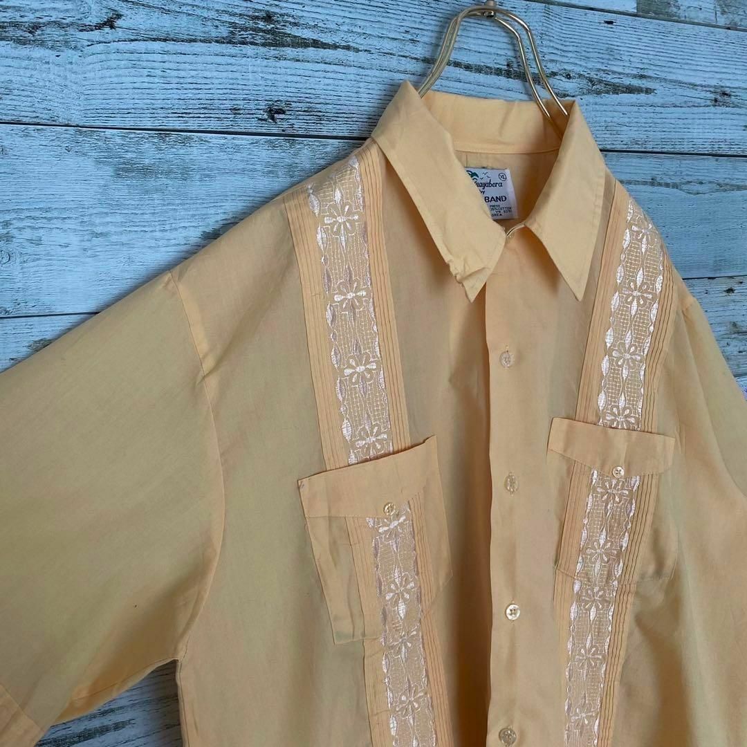 GUAYABERA メンズ　キューバシャツ　開襟　刺繍　XL C1S メンズのトップス(シャツ)の商品写真