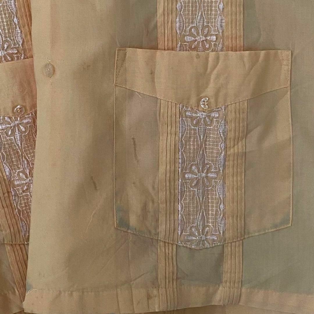 GUAYABERA メンズ　キューバシャツ　開襟　刺繍　XL C1S メンズのトップス(シャツ)の商品写真