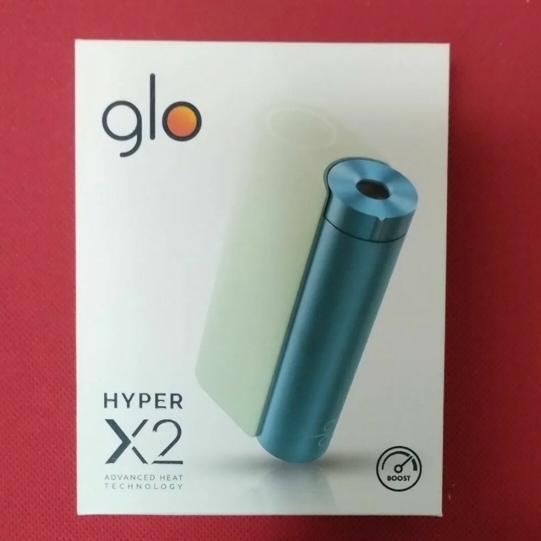 glo(グロー)の【新品未使用品】開封後発送 電子タバコ glo HYPER X2 ミントブルー メンズのファッション小物(タバコグッズ)の商品写真