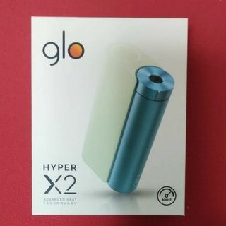 グロー(glo)の【新品未使用品】開封後発送 電子タバコ glo HYPER X2 ミントブルー(タバコグッズ)