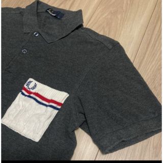 フレッドペリー(FRED PERRY)のフレッドペリーダークグレー×ニットポケポロ(ポロシャツ)