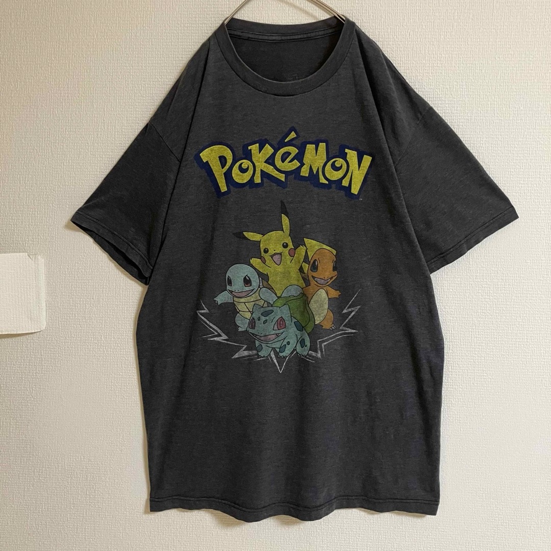 ポケモン(ポケモン)の鬼フェードポケモンピカチュウアニメキャラクターTシャツ霜降りグランジ半袖tシャツ メンズのトップス(Tシャツ/カットソー(半袖/袖なし))の商品写真