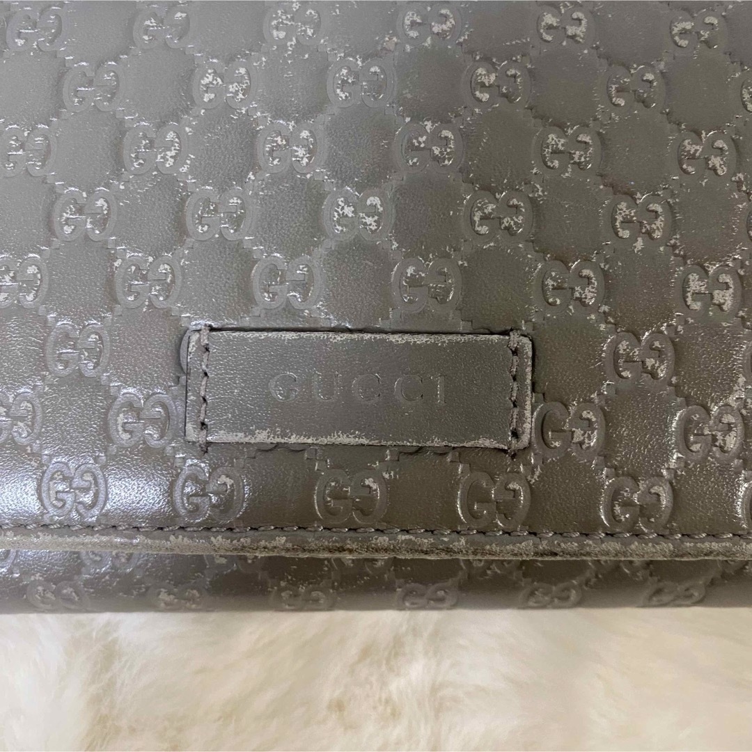 Gucci(グッチ)のグッチ　GUCCI 財布　長財布　グレー レディースのファッション小物(財布)の商品写真