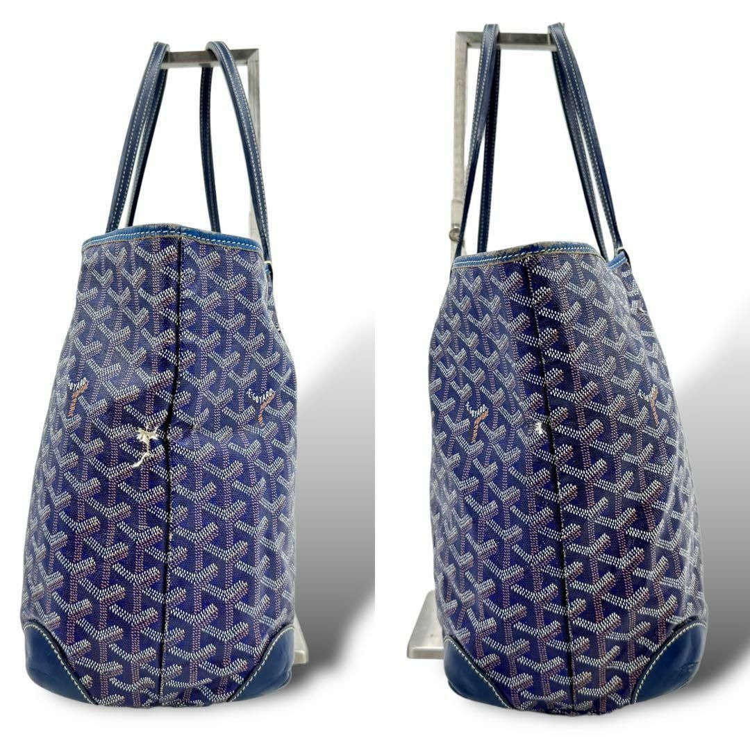 GOYARD(ゴヤール)のGOYARD トートバッグ ハンドバッグ サンルイPM 大容量 PVC ネイビー レディースのバッグ(トートバッグ)の商品写真