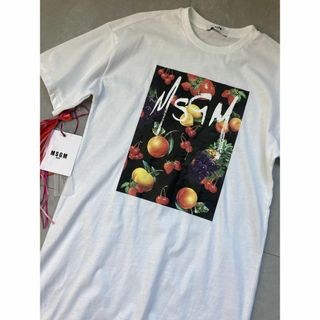 エムエスジイエム(MSGM)の【未使用】MSGM kids Tシャツワンピース フルーツ柄(ワンピース)