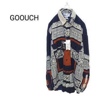 【GOOUCH】80〜90's タグ付き 総柄シルクシャツ A-1934(シャツ)