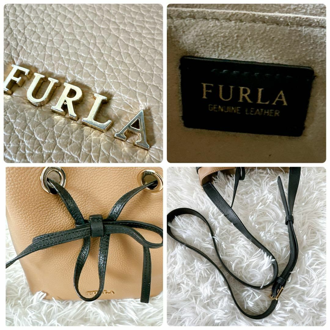 Furla(フルラ)の【美品】FURLA フルラ コスタンザ ショルダーバッグ レザー ブラウン 黒 レディースのバッグ(ショルダーバッグ)の商品写真