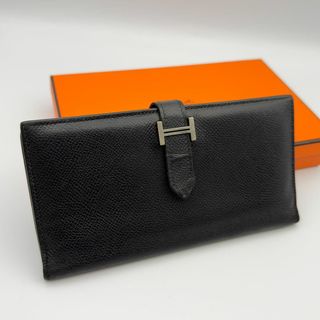 エルメス(Hermes)の【極美品】HERMES エルメス　べアンスフレ　□I　黒　ヴォーエプソン(財布)