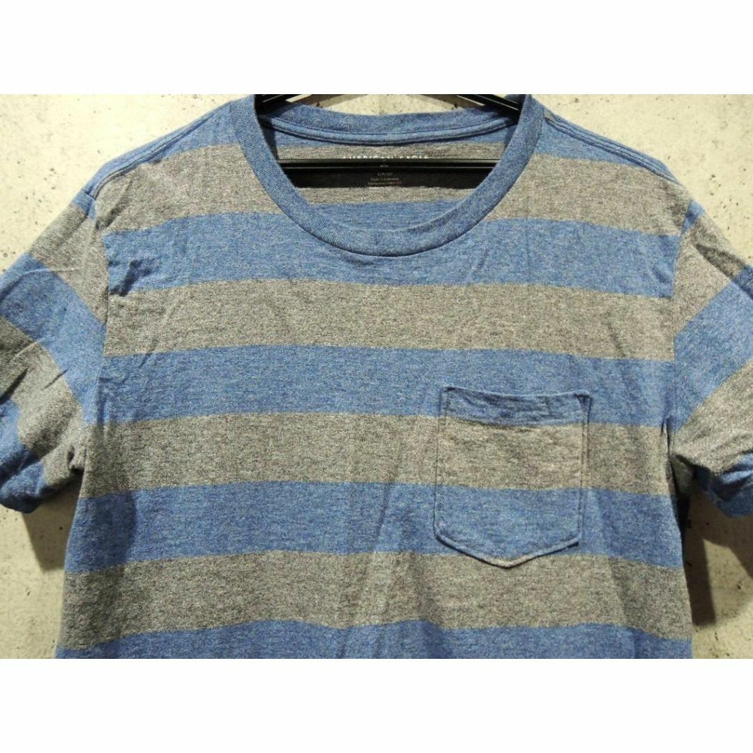 American Eagle(アメリカンイーグル)の【送料込】★AEO/アメリカンイーグル ボーダーデザインTシャツ★ メンズのトップス(Tシャツ/カットソー(半袖/袖なし))の商品写真