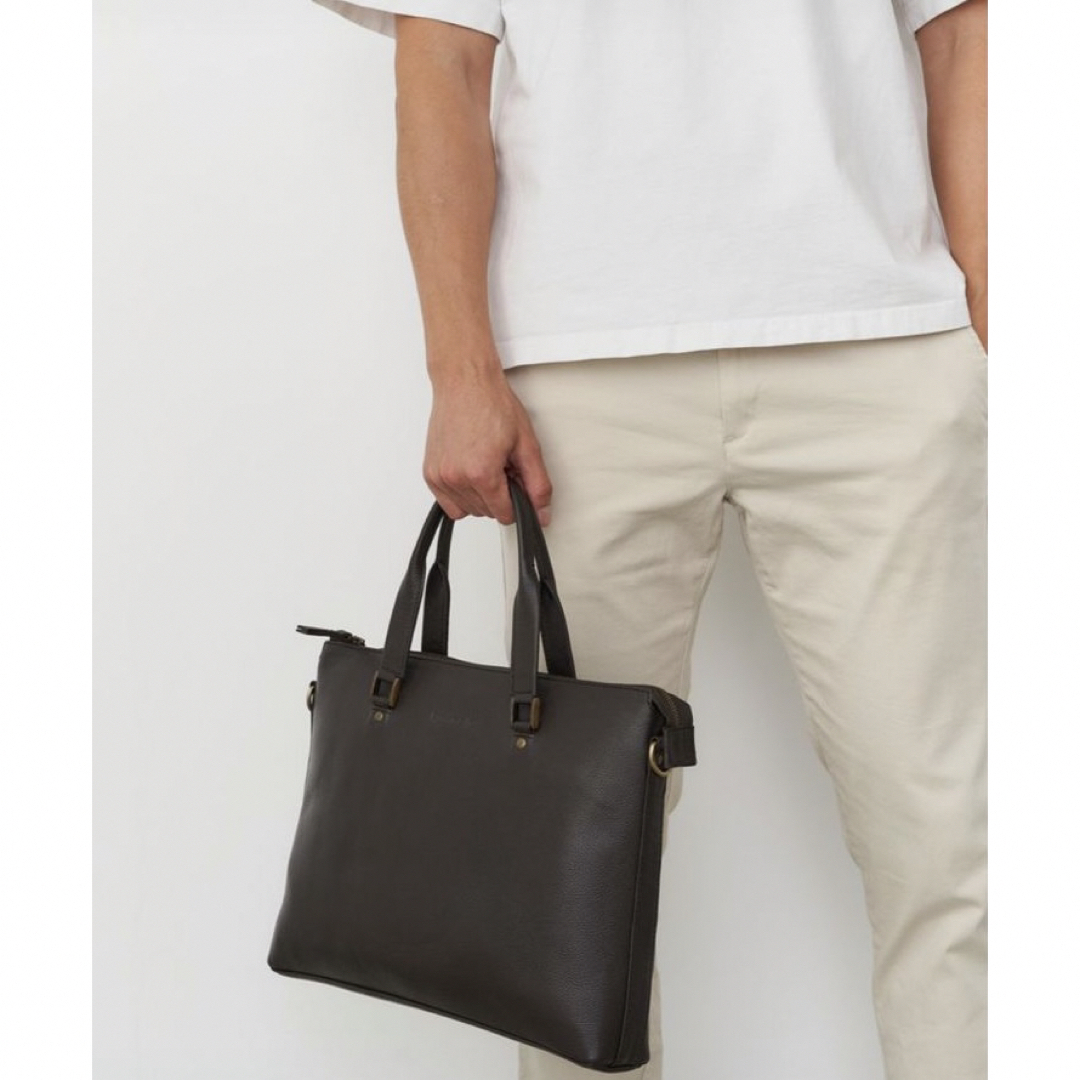 革製　ビジネス　バッグ メンズのバッグ(ビジネスバッグ)の商品写真