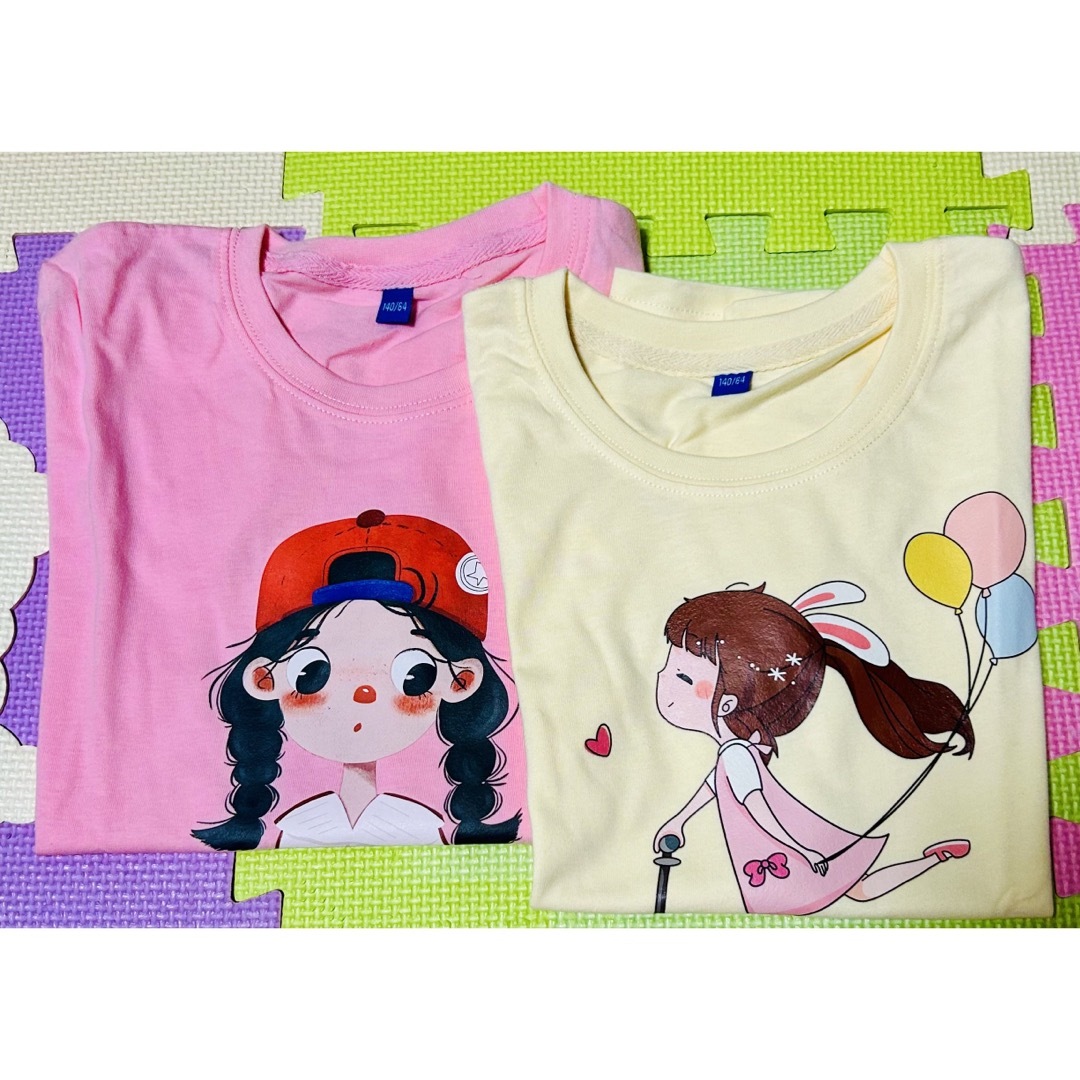 かわいい キッズ Tシャツ 子供 半袖 Tシャツ 夏服 女の子 柔らかい 綿 キッズ/ベビー/マタニティのキッズ服女の子用(90cm~)(Tシャツ/カットソー)の商品写真