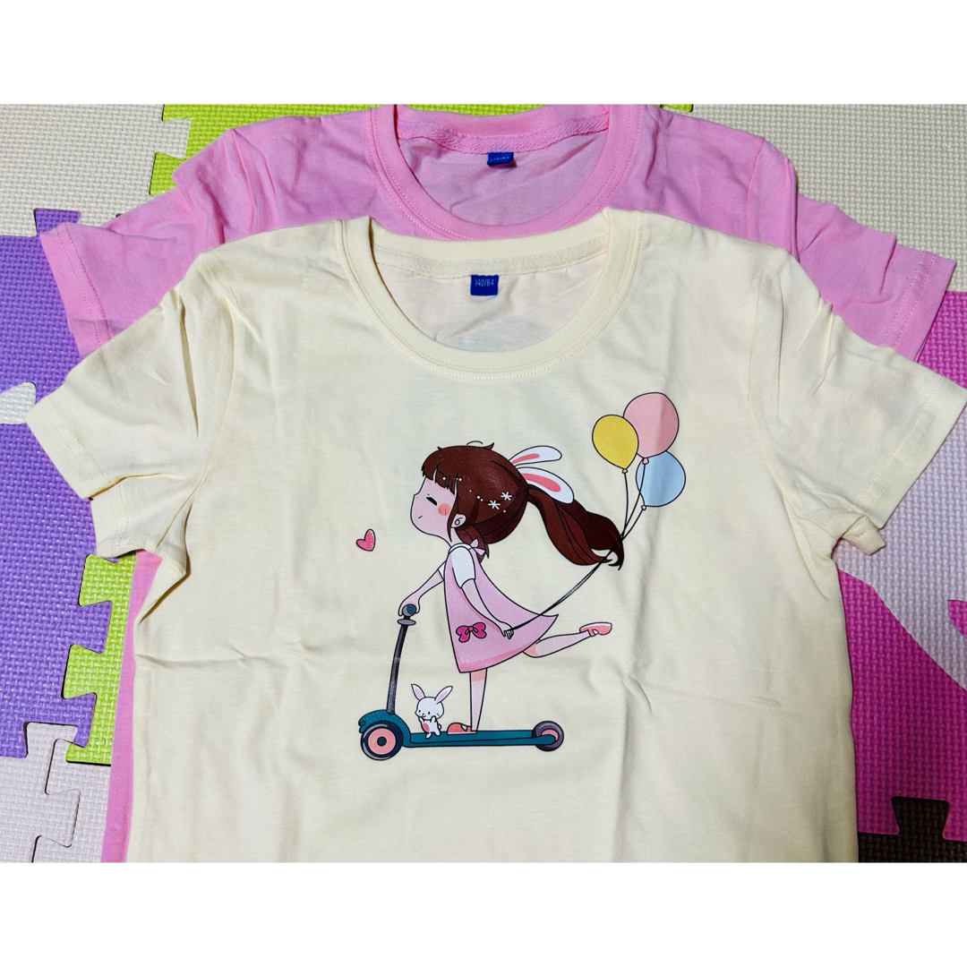 かわいい キッズ Tシャツ 子供 半袖 Tシャツ 夏服 女の子 柔らかい 綿 キッズ/ベビー/マタニティのキッズ服女の子用(90cm~)(Tシャツ/カットソー)の商品写真