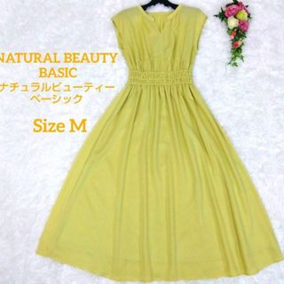 NATURAL BEAUTY BASIC - ナチュラルビューティーベーシックウエストギャザーフレアワンピース