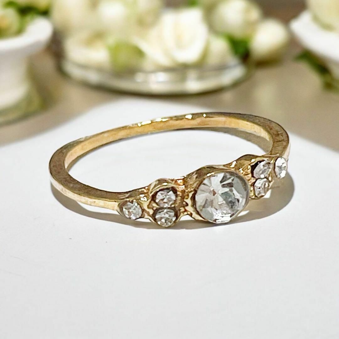 リング 指輪 ラインストーン スワロフスキー おしゃれ 可愛い 高級感 レトロ レディースのアクセサリー(リング(指輪))の商品写真