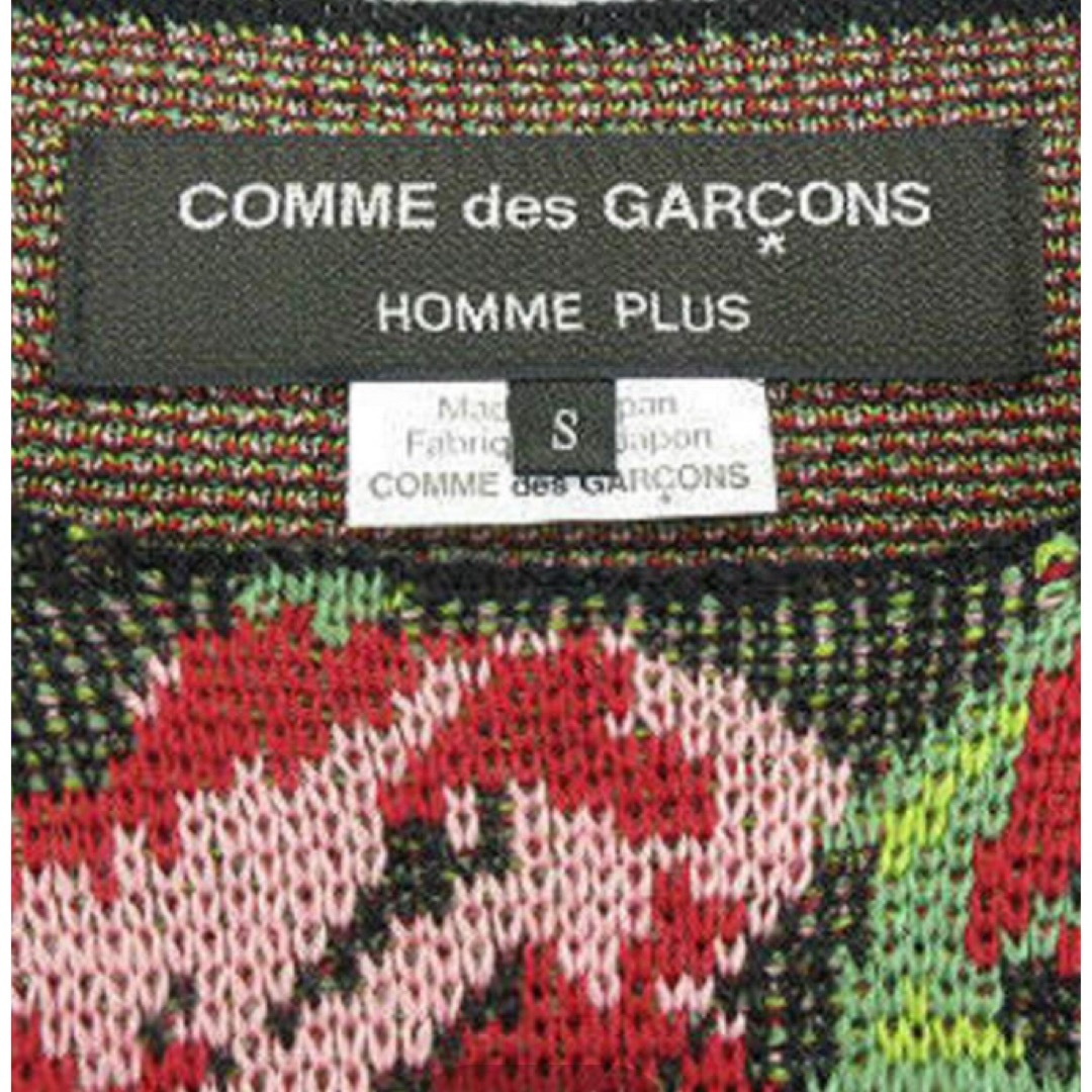 COMME des GARCONS HOMME PLUS(コムデギャルソンオムプリュス)のコムデギャルソンオムプリュス 花柄 薄手 ニット  セーター  黒 S メンズのトップス(ニット/セーター)の商品写真