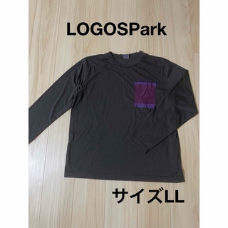 ロゴス(LOGOS)の＊ロゴスパーク：サイズLL：黒色の長袖Tシャツ＊(Tシャツ/カットソー(七分/長袖))
