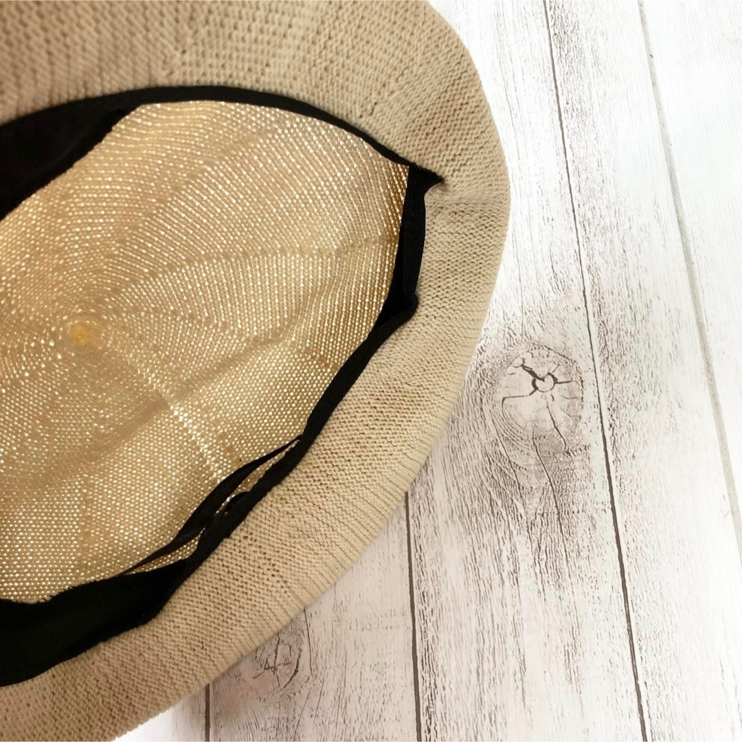 新品  ベレー帽 アイボリー 大人可愛い 涼しい  春夏  ナチュラルカラー レディースの帽子(ハンチング/ベレー帽)の商品写真
